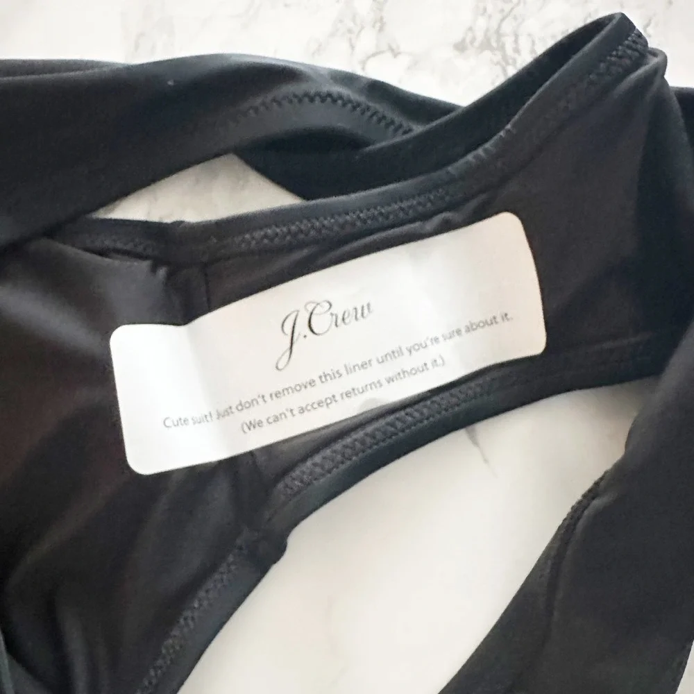 J. Crew Black Swim Bikini Bottoms Size XL NEW Style BC114 Recycled Polyester